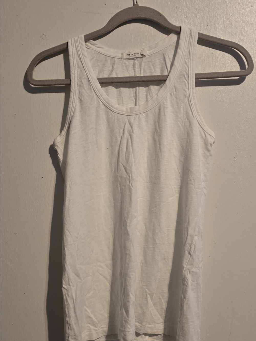 rag & bone White Ribbed High-Neck Tank - Picture 3 of 13